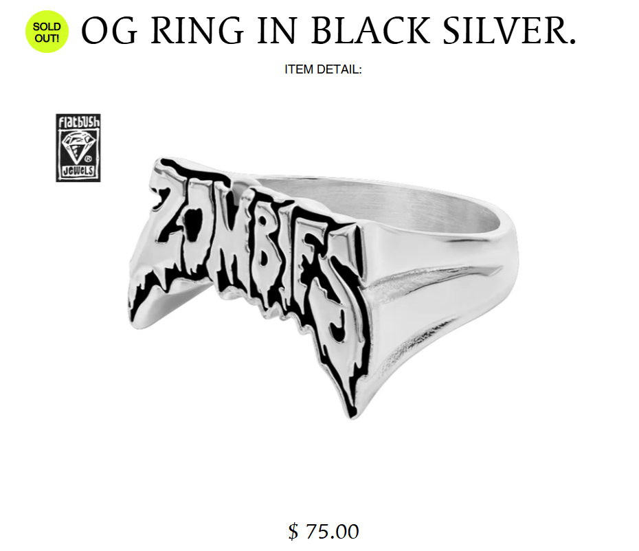 Flatbush Zombies Afterlife Ring - Flatbush Zombies Size 8 (New) Size ONE SIZE - 2 Thumbnail