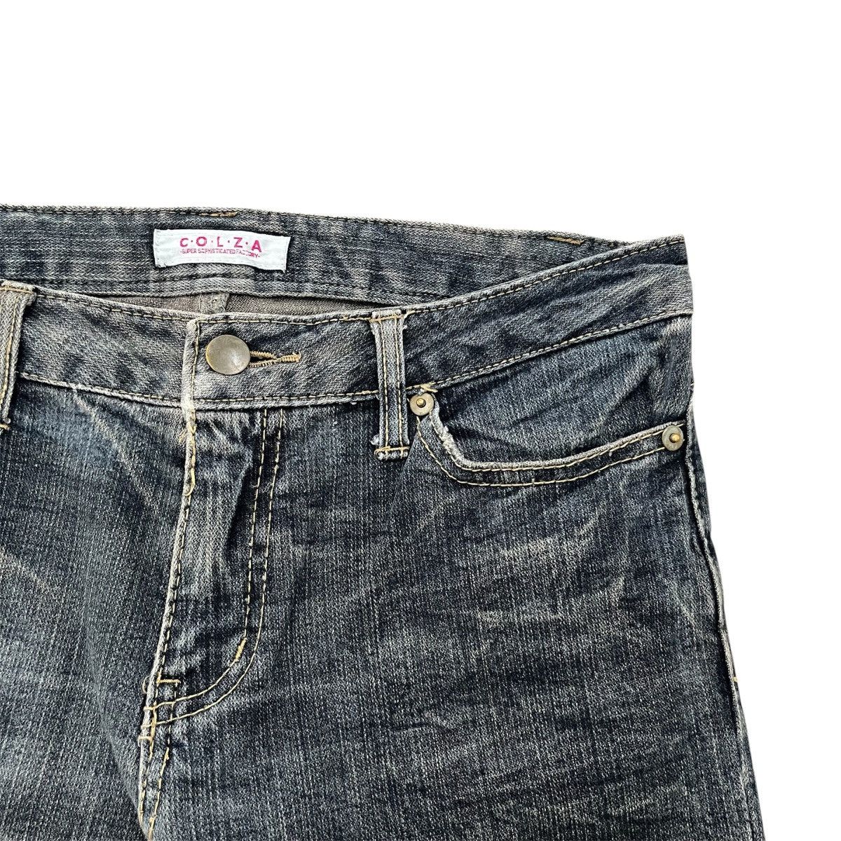 14th Addiction Flare Denim Colza Clawn Marks Fade Washed Lgb Style Size US 30 / EU 46 - 5 Thumbnail