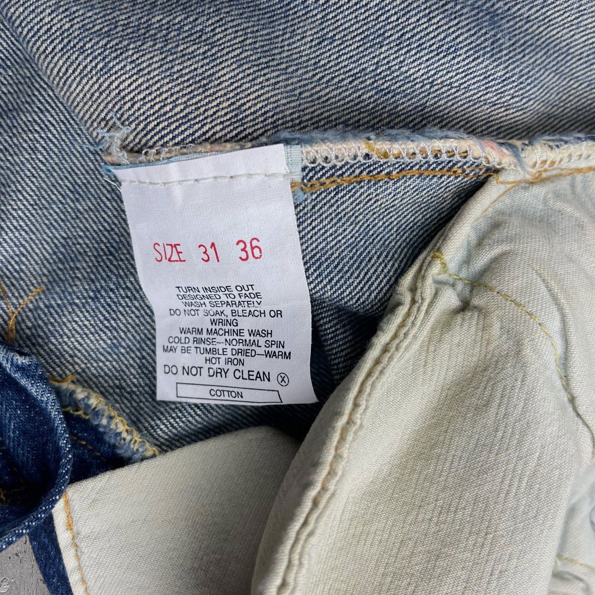 LVC × Levi's Vintage Clothing RARE!! VINTAGE LEVIS 501xx BIG E LVC BOTTOM 555 USA Size US 30 / EU 46 - 6 Thumbnail