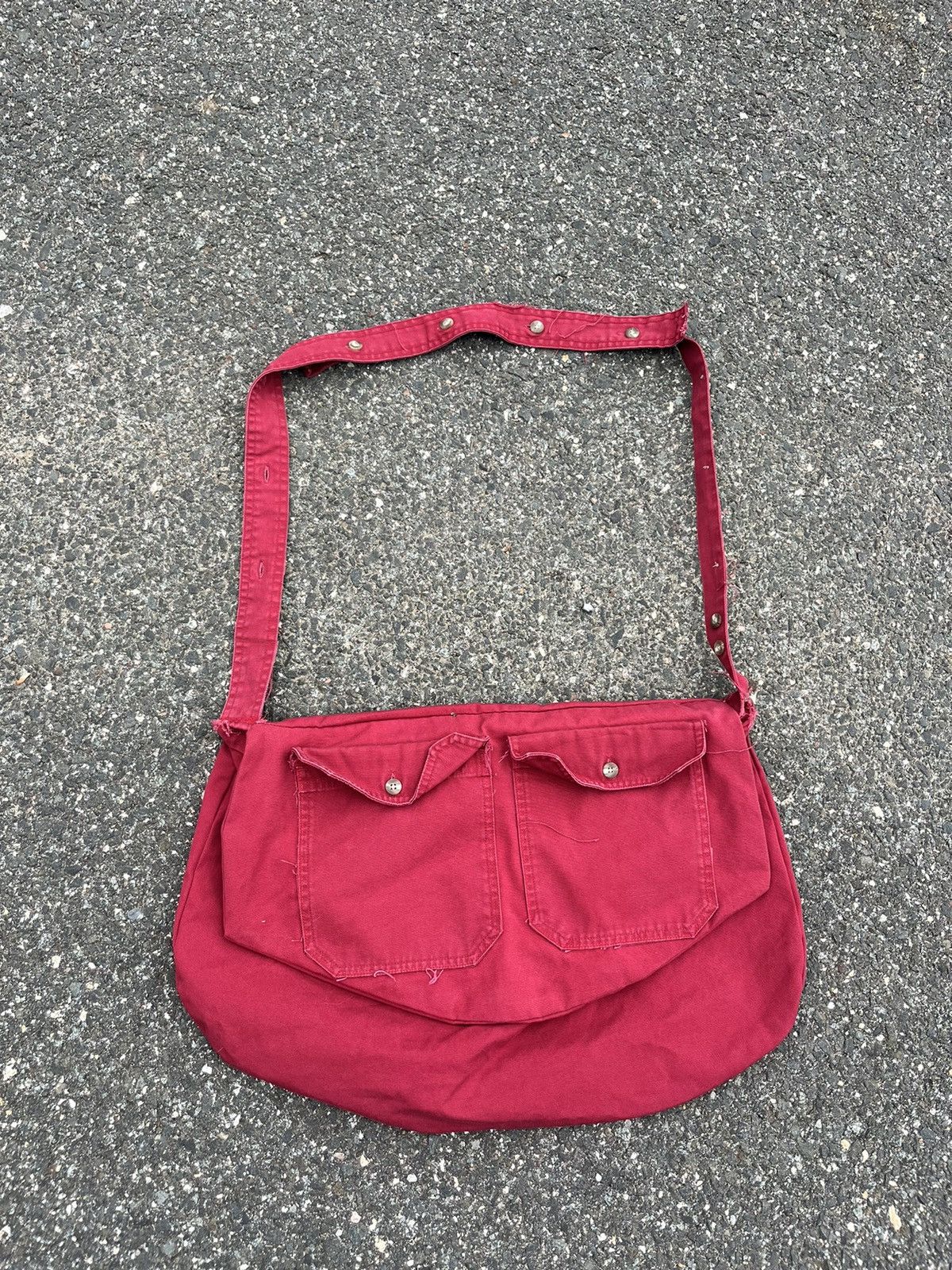 Vintage custom made cross body bag out of button up shirt Size ONE SIZE - 1 Thumbnail