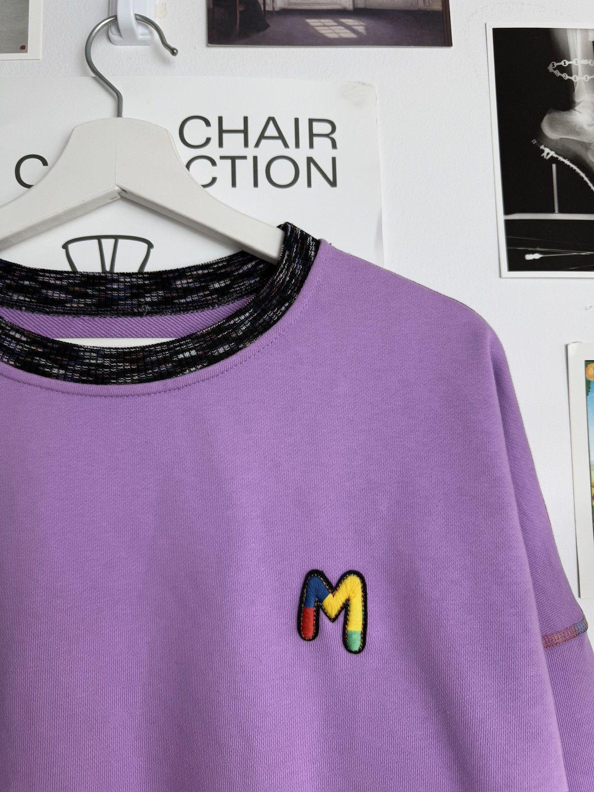 Designer × Missoni Missoni M logo boxy lilac sweatshirt L designer luxury classy Size L / US 10 / IT 46 - 3 Thumbnail