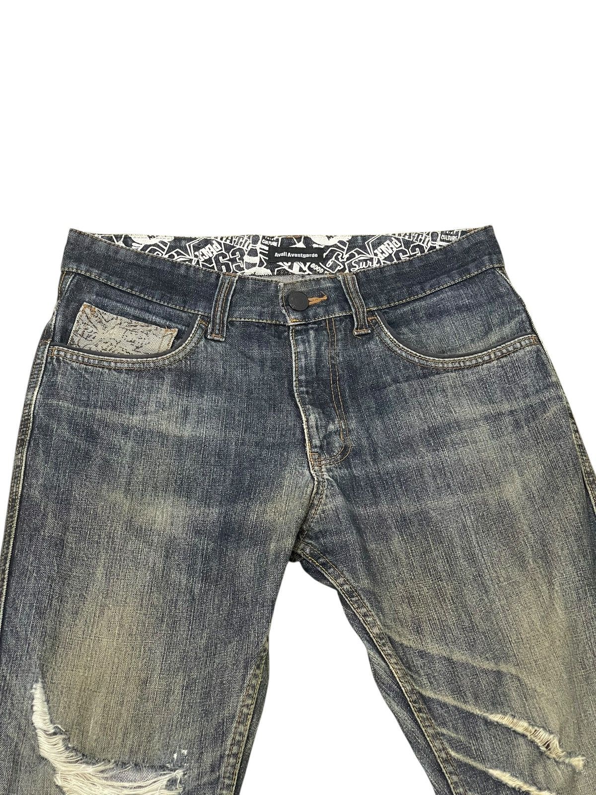 14th Addiction Distress Jeans Avail Avantgarde Embroydery Regular ERD 2🟦6 Size US 32 / EU 48 - 7 Thumbnail