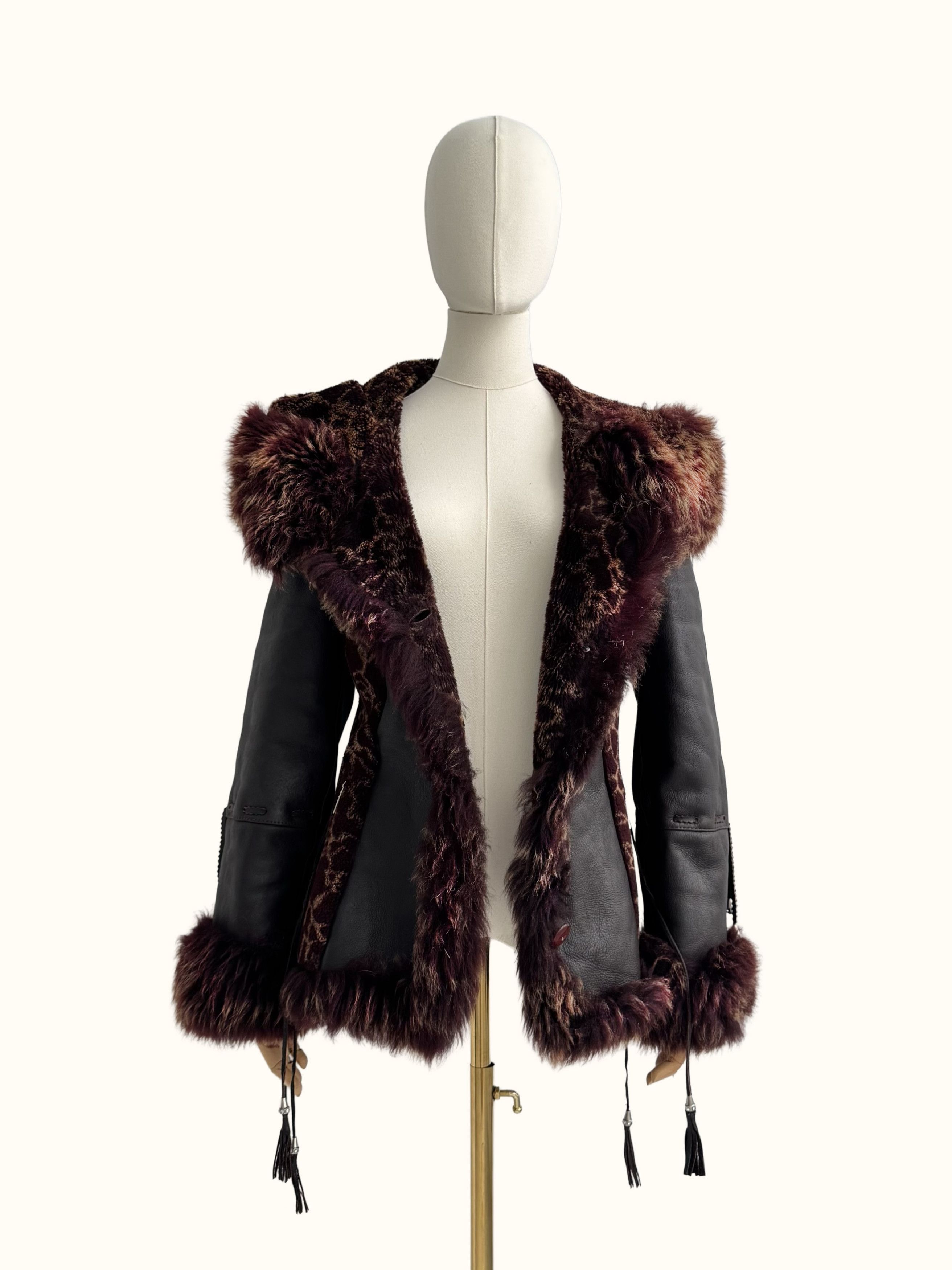 Vintage Vintage Real Sheepskin Hooded Jacket (B550)E2D15 Size M / US 6-8 / IT 42-44 - 4 Thumbnail