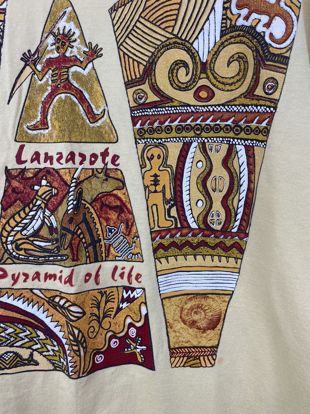 Designer 🇦🇺 Vintage 90s Aboriginal Art Australia Animals T-Shirt Rare Size US XL / EU 56 / 4 - 7 Thumbnail