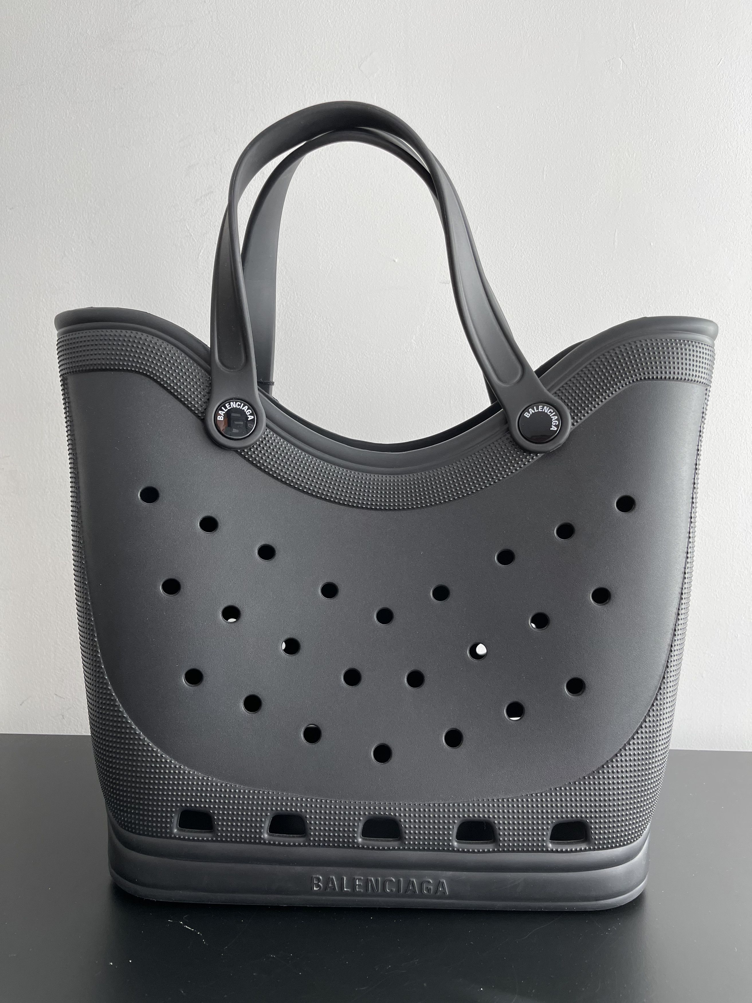 Balenciaga New Crocs Perforated Rubber Large Tote Bag (OS) | Grailed