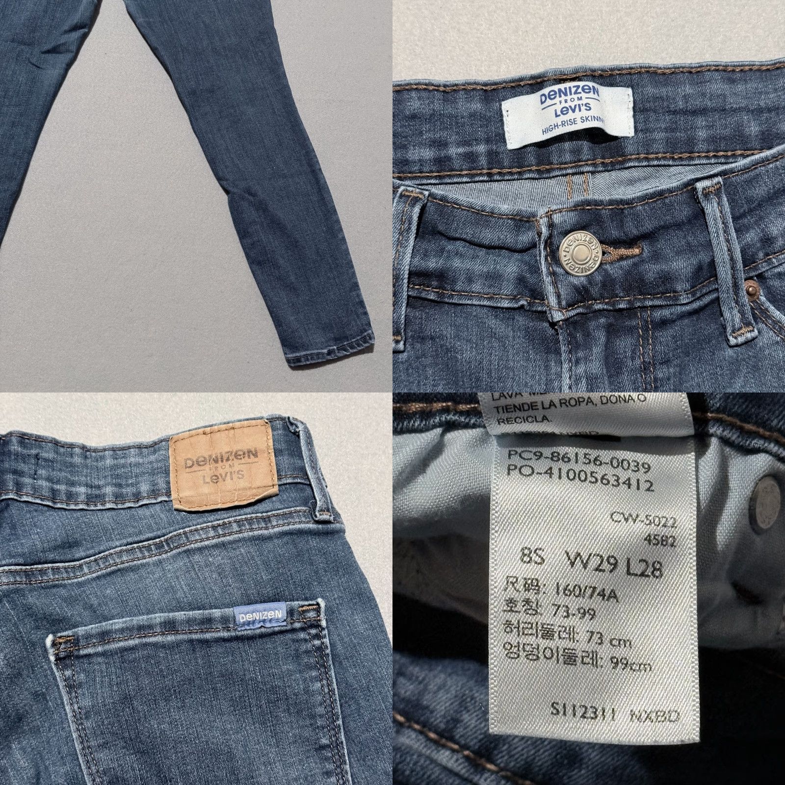 Levi's Levi's Denizen High-Rise Skinny Jeans Women Blue Denim Zip Fly - 8S Size 30" / US 8 / IT 44 - 8 Thumbnail