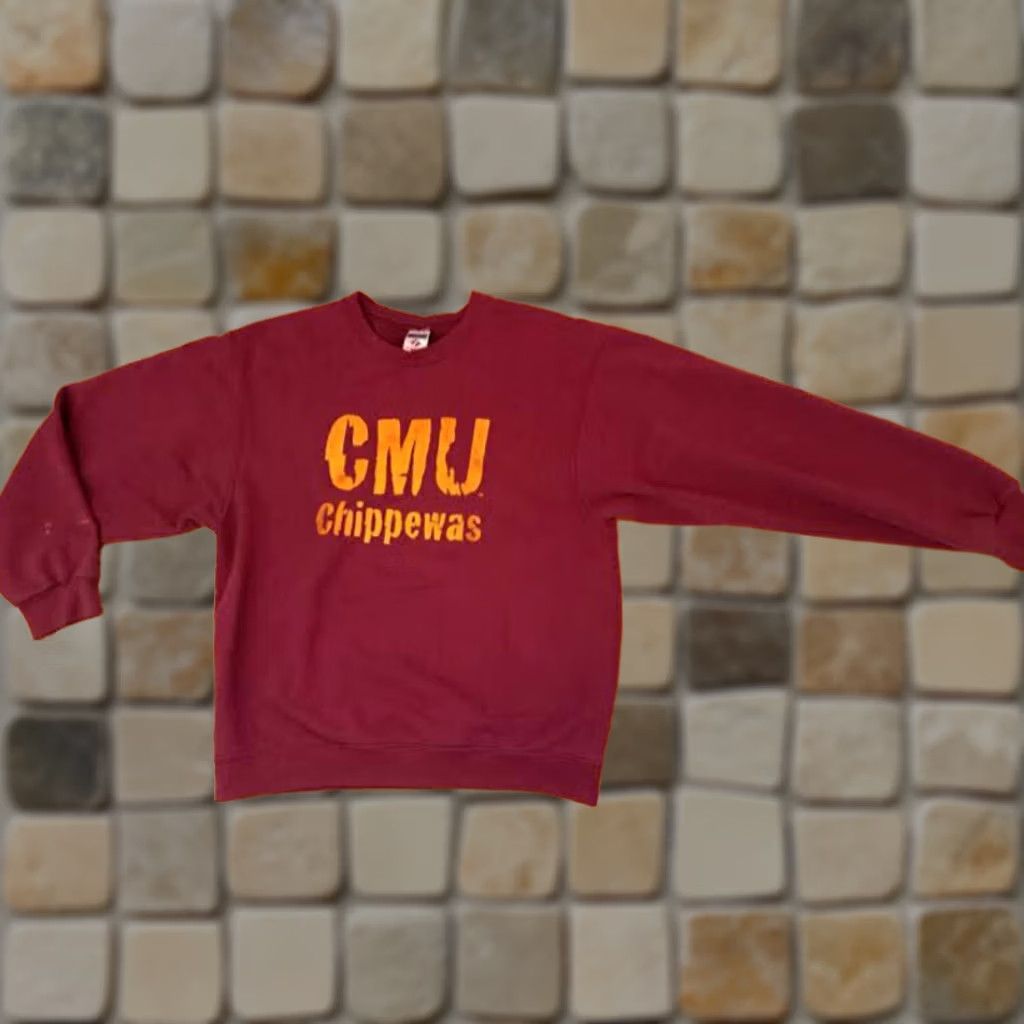 Jerzees Central Michigan University Chippawas Sweatshirt Jerzees - Medium Burgundy Canvas Size US M / EU 48-50 / 2 - 1 Thumbnail