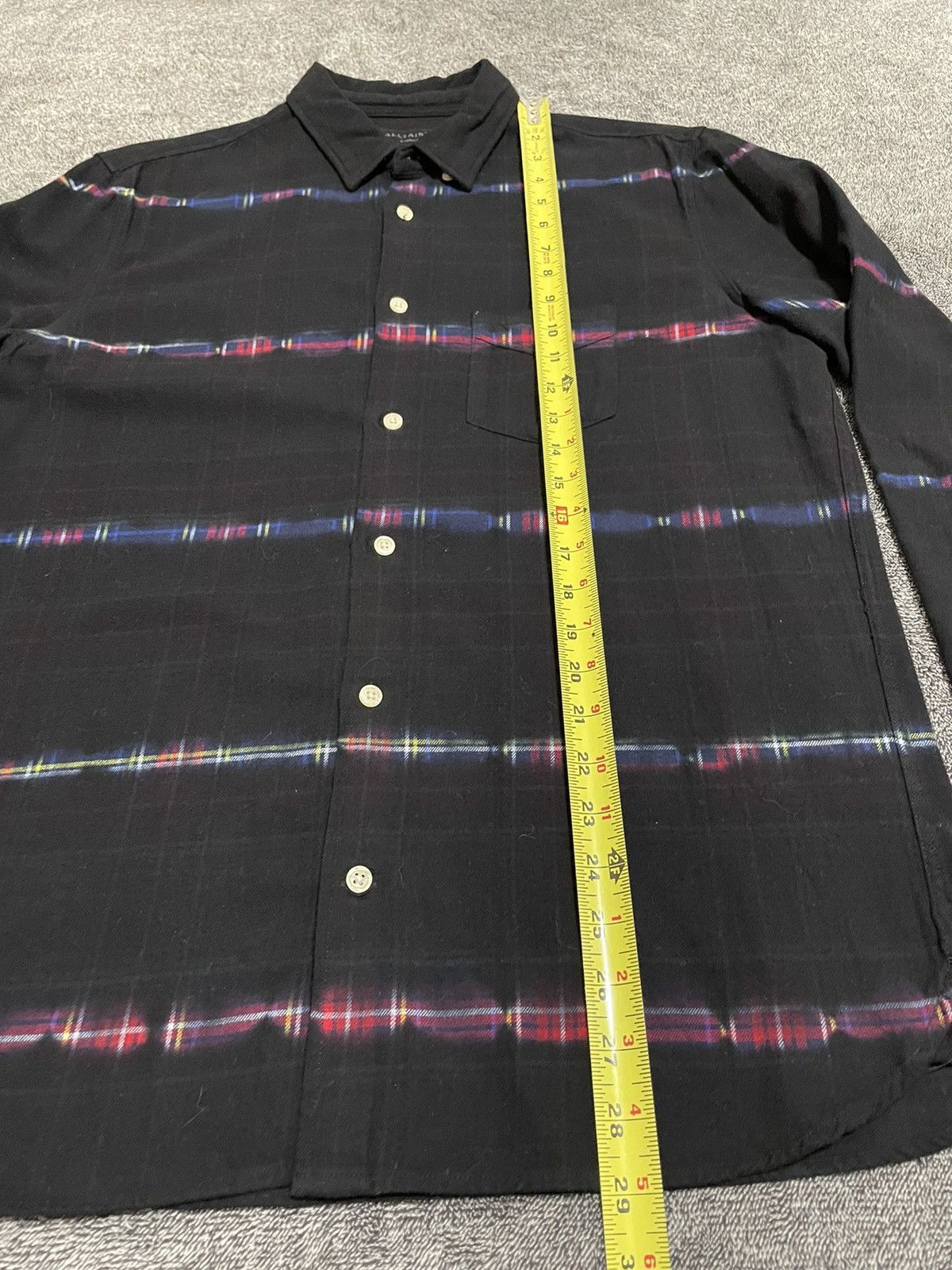 Allsaints Allsaints Claverack LS Shirt Flannel Tie Dye Black Size XS Size US XS / EU 42 / 0 - 10 Thumbnail