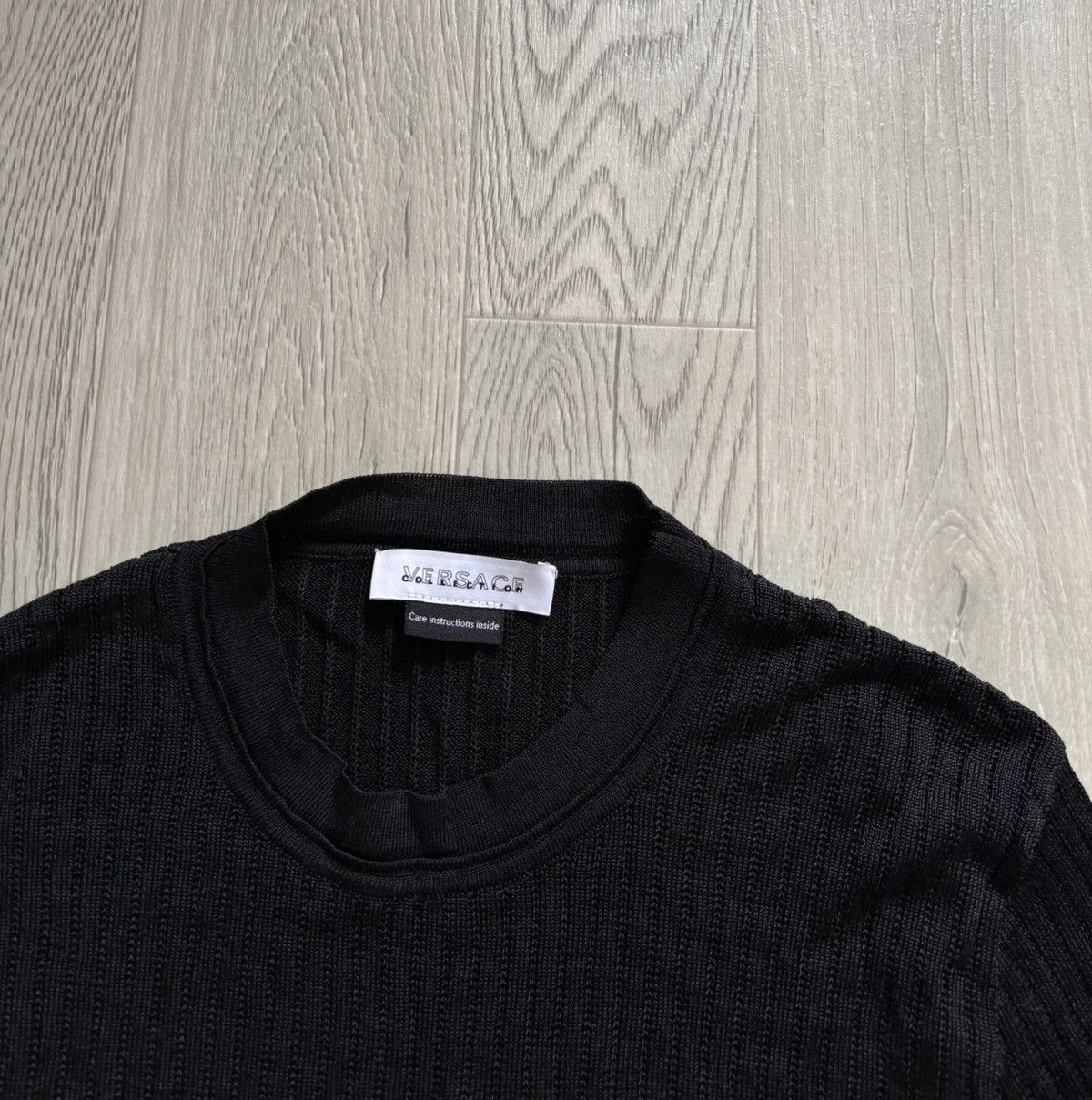 Versace × Vintage Avantgarde Versace Cotton Long Sleeve Black Size US M / EU 48-50 / 2 - 2 Thumbnail