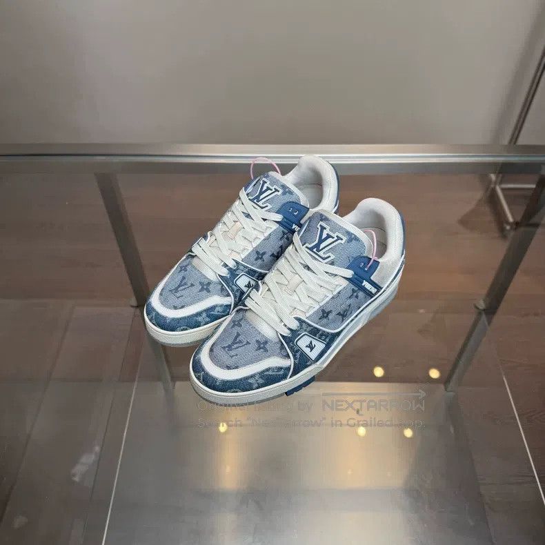 Louis Vuitton Louis Vuitton Trainer's new blue denim shoes Size US 6.5 / EU 39-40 - 1 Thumbnail