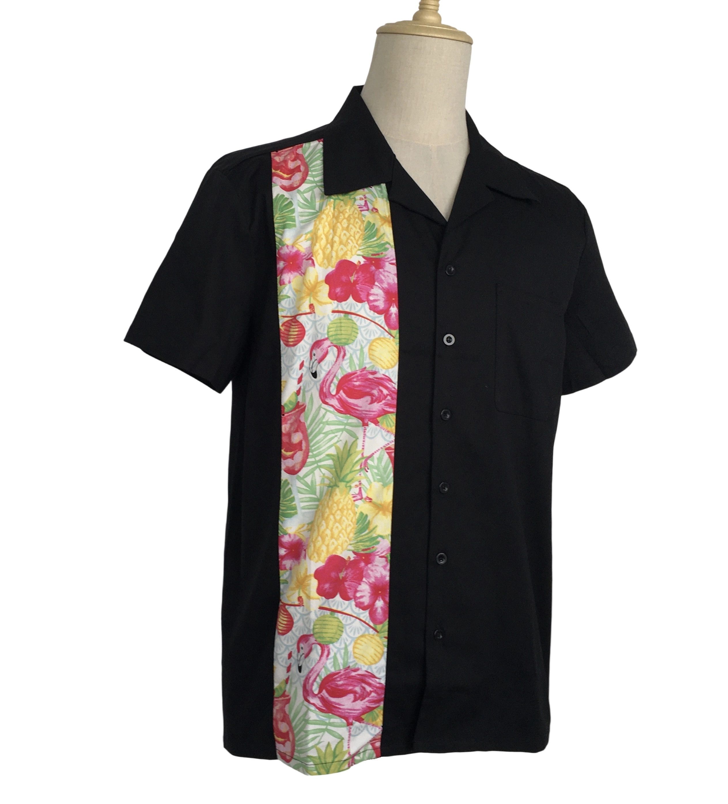 Other Black Casual Bowling Shirts Flamingo Panel Vintage Style Size US XL / EU 56 / 4 - 2 Thumbnail