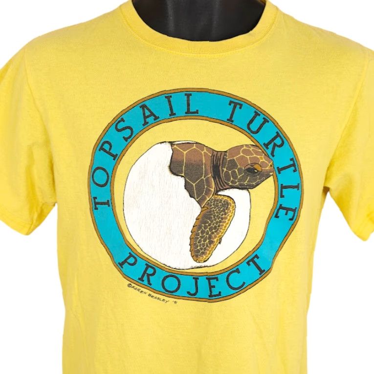 Anvil VINTAGE Sea Turtle T Shirt Mens Size Small Yellow 90s Topsail Turtle Project Anvil Size US S / EU 44-46 / 1 - 2 Thumbnail