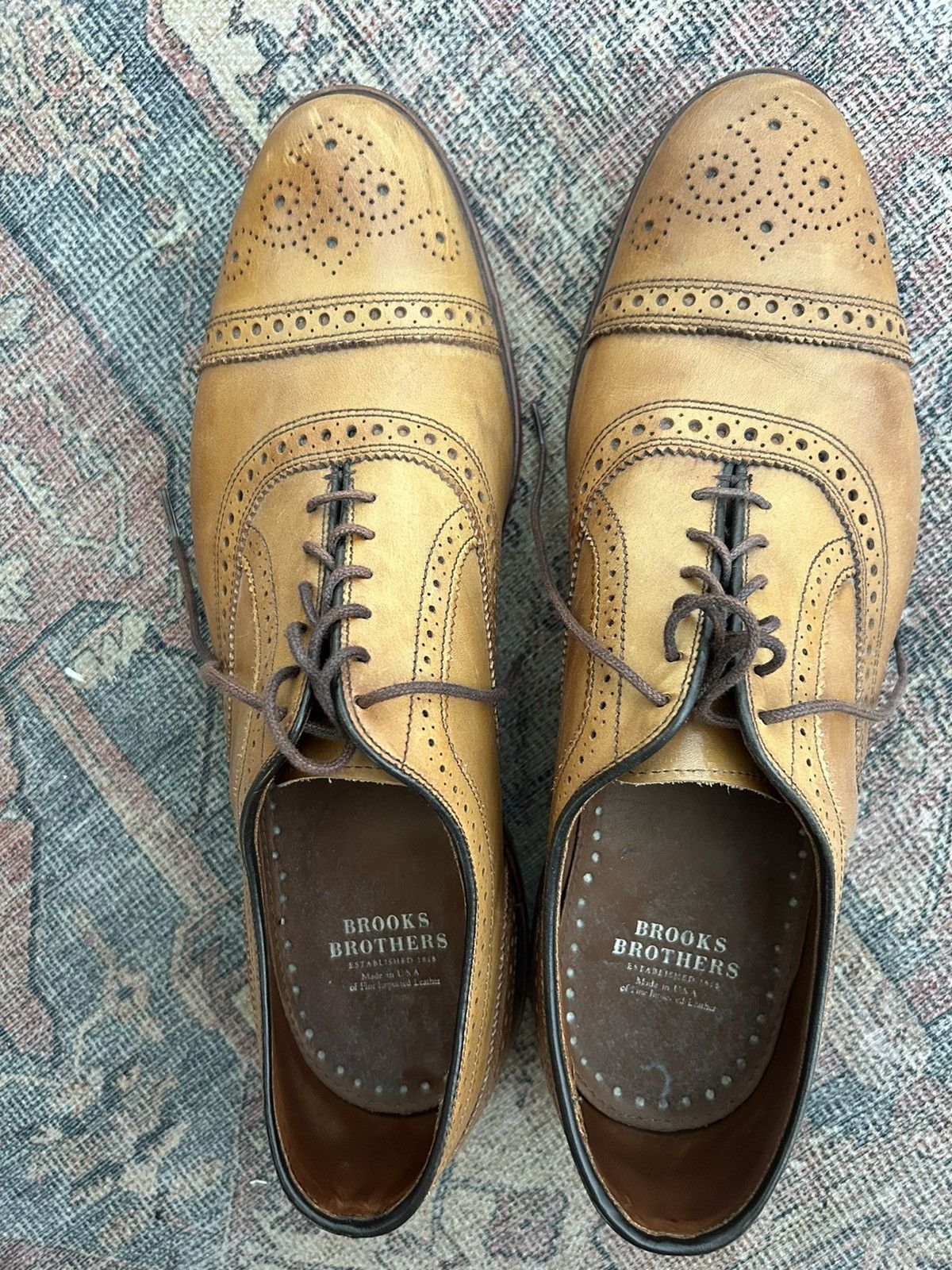 Brooks Brothers Brooks brother’s light brown Oxford shoes Size US 11.5 / EU 44-45 - 1 Thumbnail