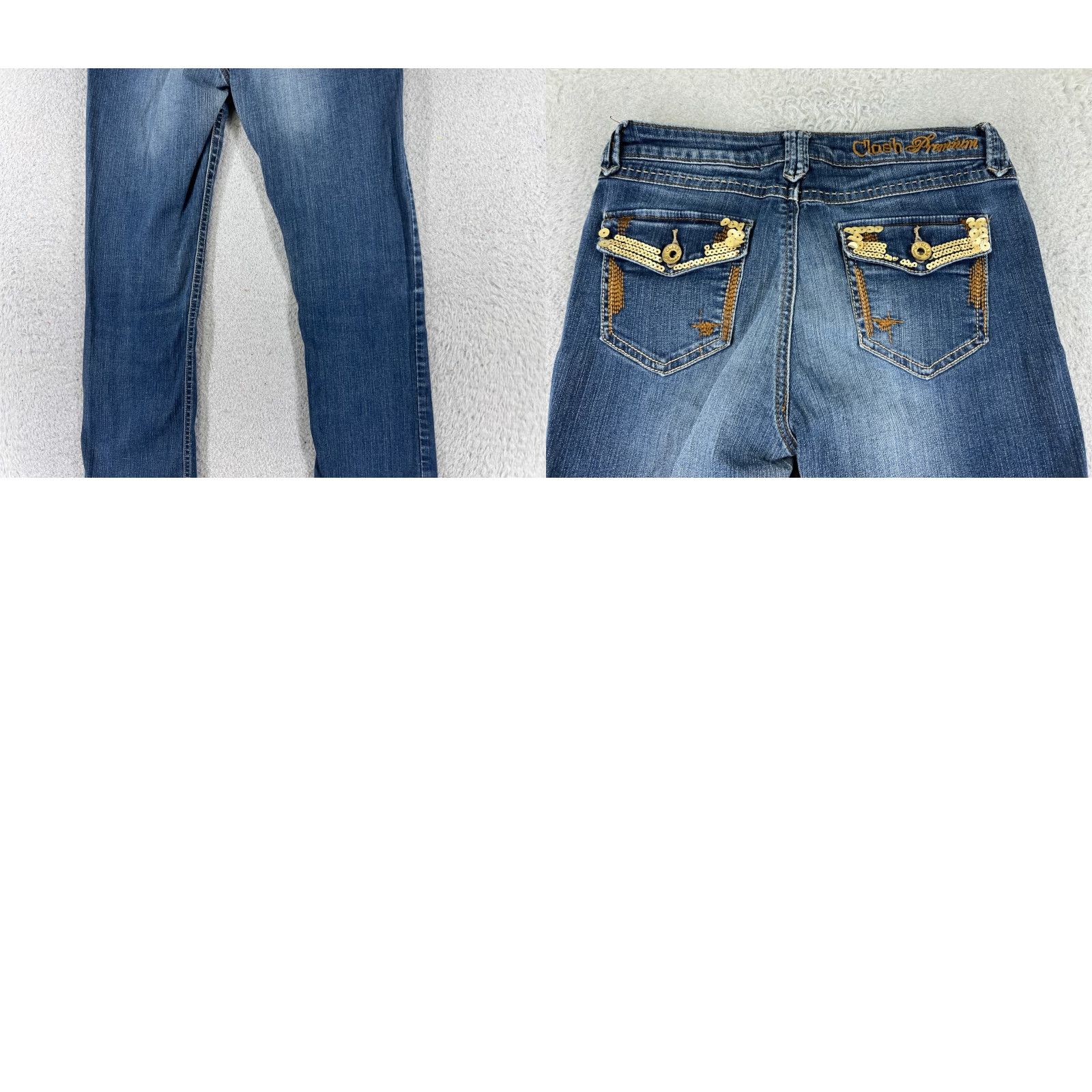 Vintage Clash Jeans Womens 5 Blue Denim Low Rise Skinny Cotton Blend 26x30 City Preppy Stretch 5-Pocket Womens Jeans Size 27" / US 4 / IT 40 - 10 Thumbnail