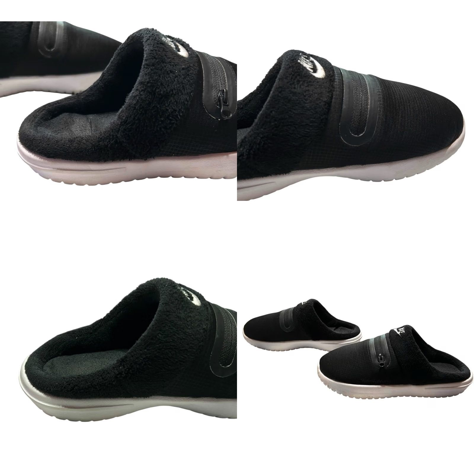 Nike Nike Burrow NA Slippers Slip On Fleece Black & White DJ3131-001 Women Size 6 Slipper, Comfort, Casual, Winter & Fall, Women’s Size M / US 6-8 / IT 42-44 - 8 Thumbnail