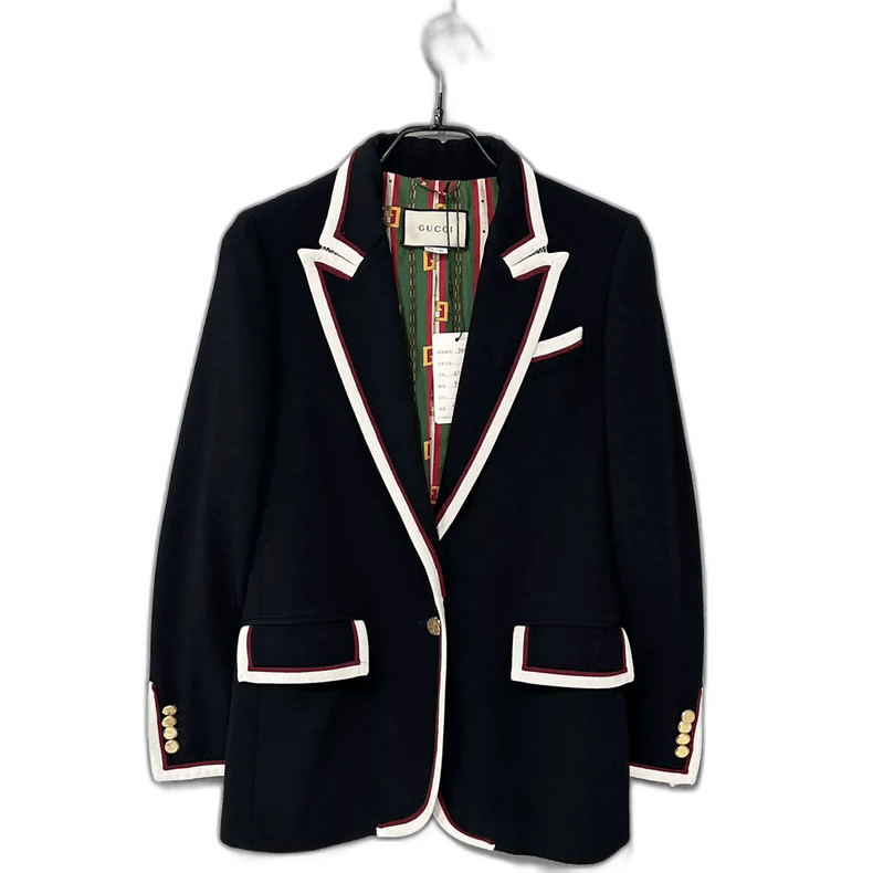 Gucci GUCCI Silk Pattern College Style Blazer Size M / US 6-8 / IT 42-44 - 1 Thumbnail