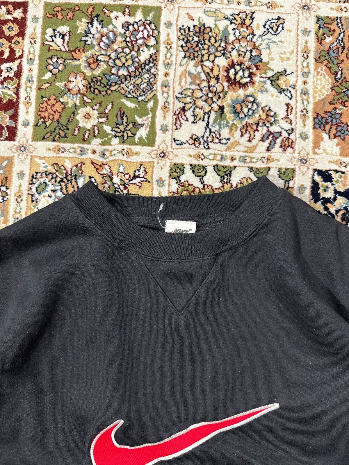 Nike × Stussy Vintage 90s Nike Big Swoosh Retro Sweatshirt L Size US L / EU 52-54 / 3 - 4 Thumbnail
