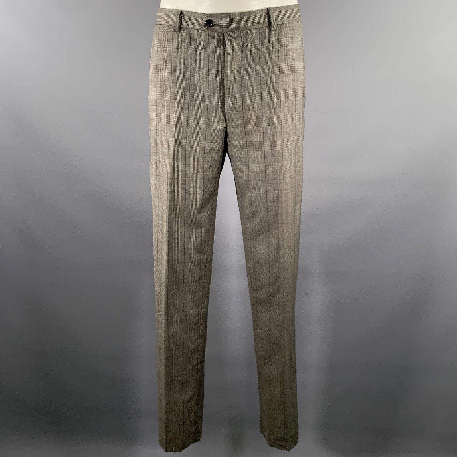 Ermenegildo Zegna ERMENEGILDO ZEGNA Size 42 Grey Glenn Plaid Wool Blend Suit Size 42L - 5 Thumbnail
