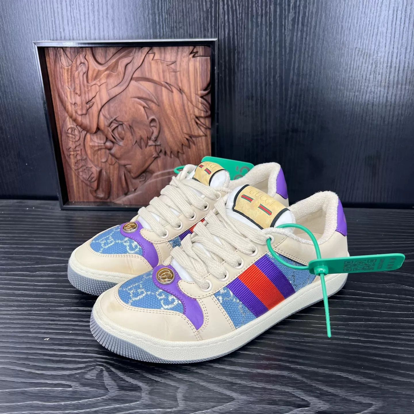 Gucci Gucci Rhyton Blue Enamel 35.5 Worn Once Size US 5 / IT 35 - 1 Thumbnail