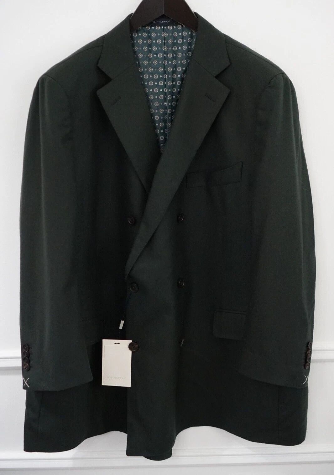 Suitsupply Men Suitsupply Blazer La Spalla Flannel Green Wool UK/US56 Size 54L - 1 Thumbnail