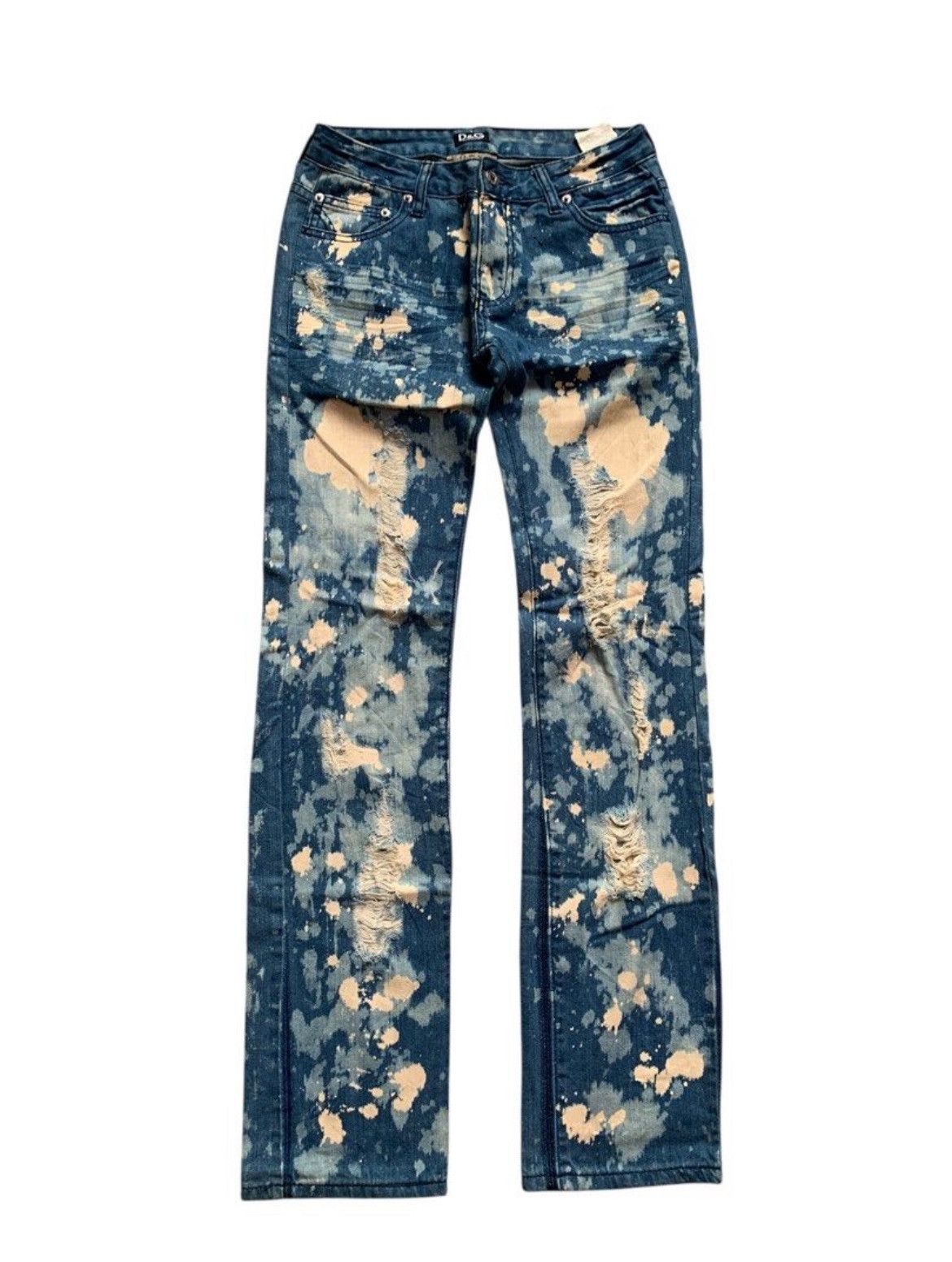 Dolce & Gabbana Distressed Dolce & Gabbana Abstract Bleached Denim Size US 29 - 1 Thumbnail