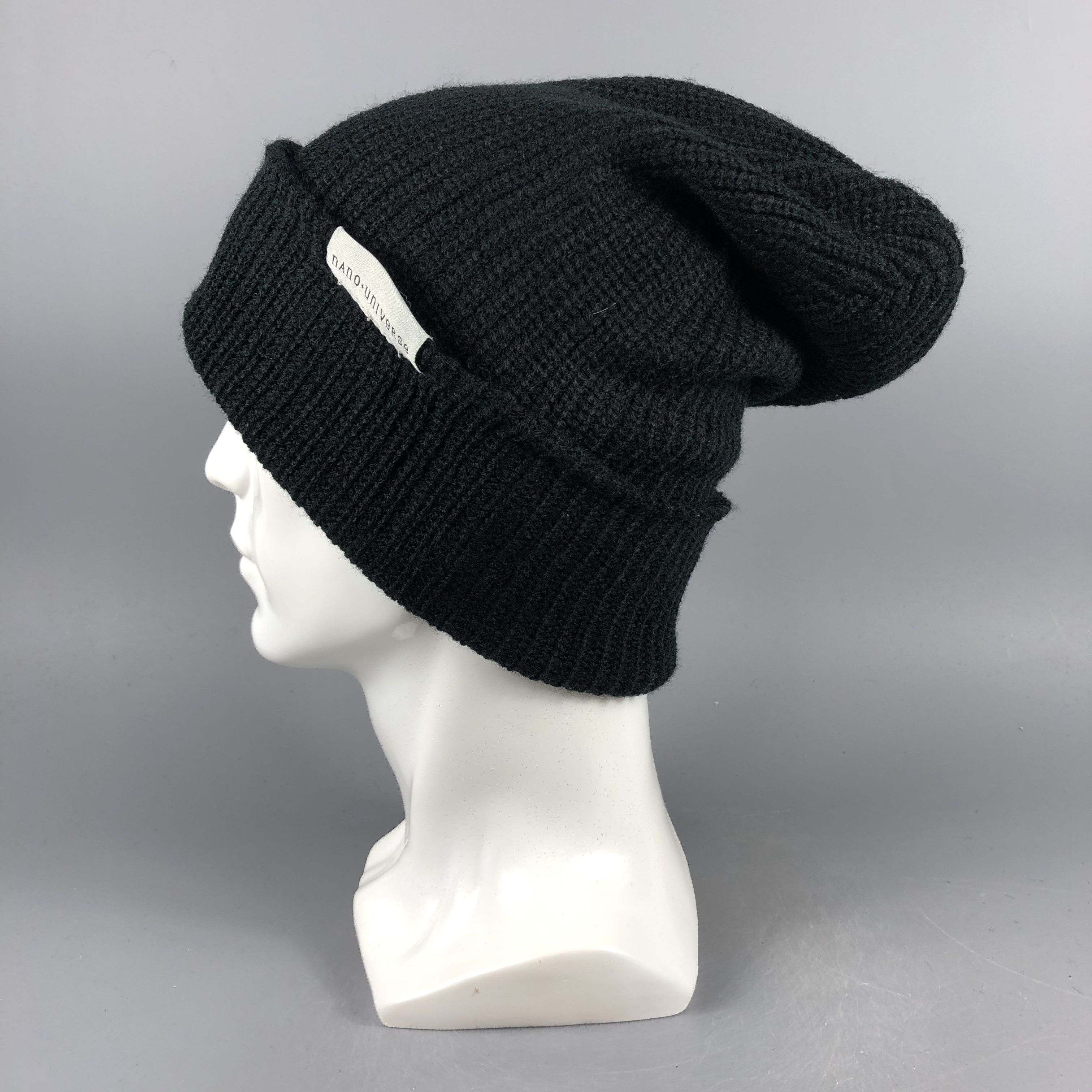 NANO universe × Vintage Nano Universe Black Beanie Snow Hat Snow Cap -D1279 Size ONE SIZE - 1 Thumbnail