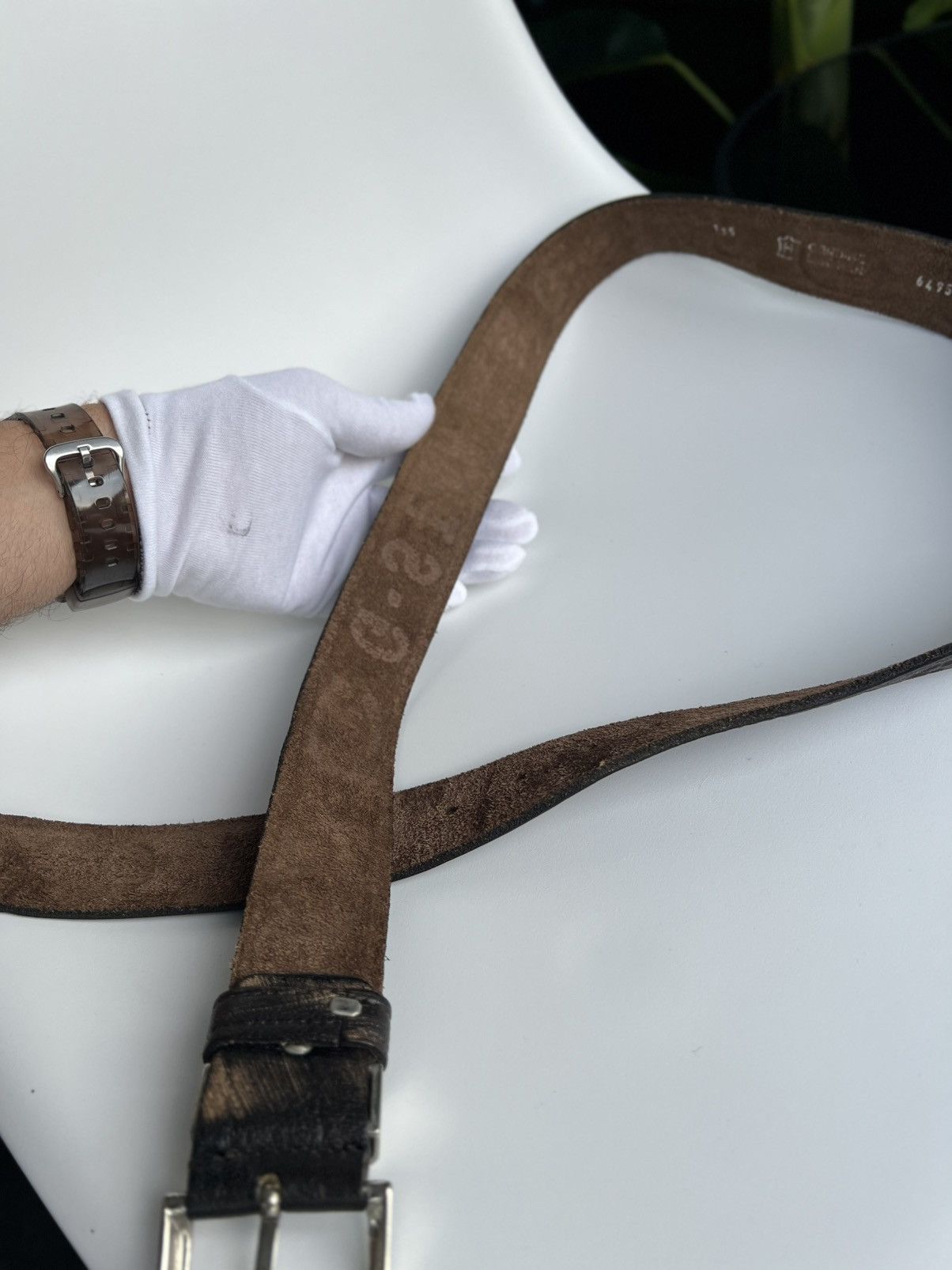 G-Star G-STAR Leather Belt – Distressed Black – Size ~XL (119.5 cm) Size ONE SIZE - 11 Thumbnail
