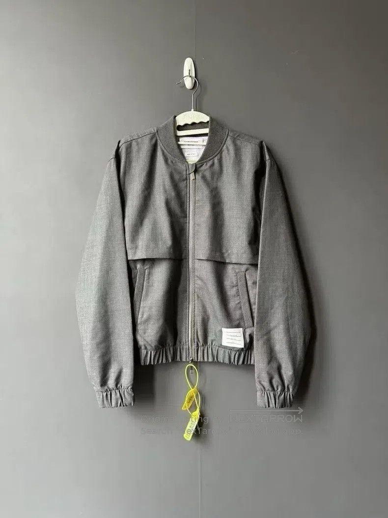 Thom Browne Thom Browne Back Striped Jacket Grey Size US S / EU 44-46 / 1 - 1 Thumbnail