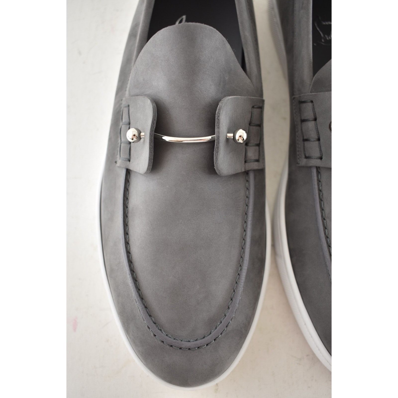 Christian Louboutin Christian Louboutin Mens Chambeliboat Flat Smoky Grey Loafer Size US 12 / EU 45 - 8 Thumbnail