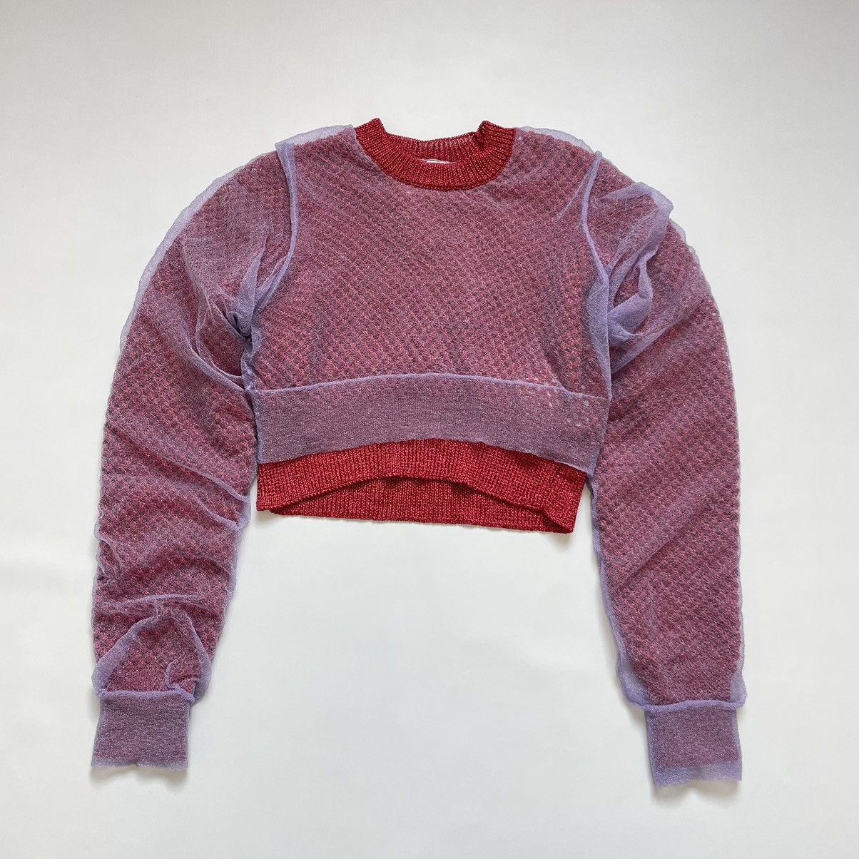 Comme des Garcons Cropped Double Layer Glitter Sweater Size S / US 4 / IT 40 - 1 Thumbnail