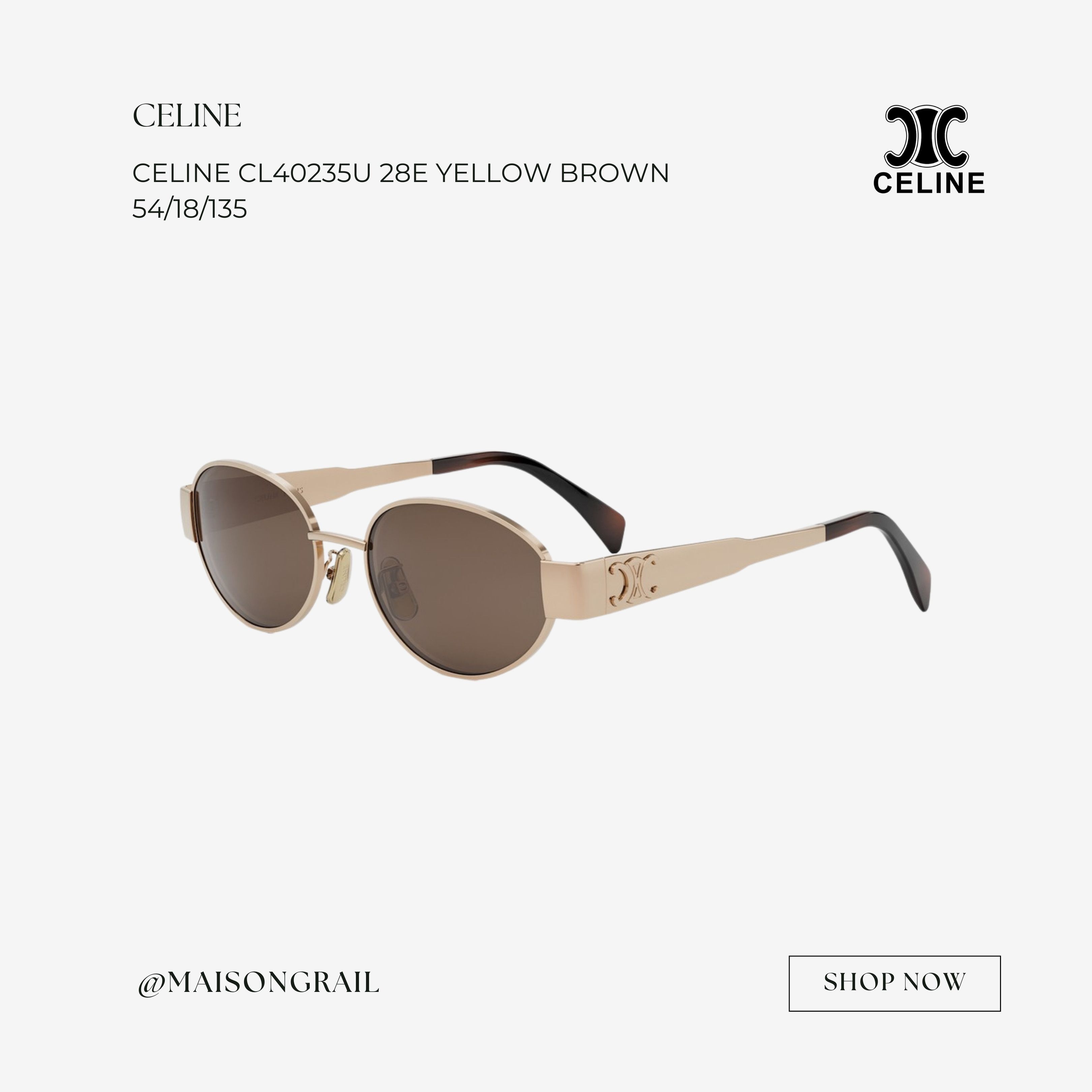 Celine CELINE CL40235U 28E SUNGLASSES Size ONE SIZE - 1 Thumbnail