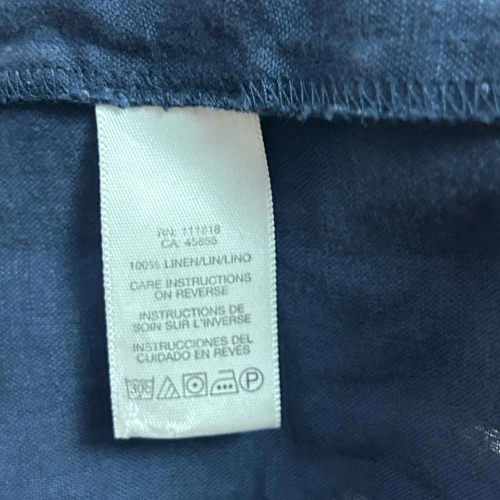 Michael Kors Michael Kors l Linen Navy Detailed Blouse Small Size S / US 4 / IT 40 - 9 Thumbnail