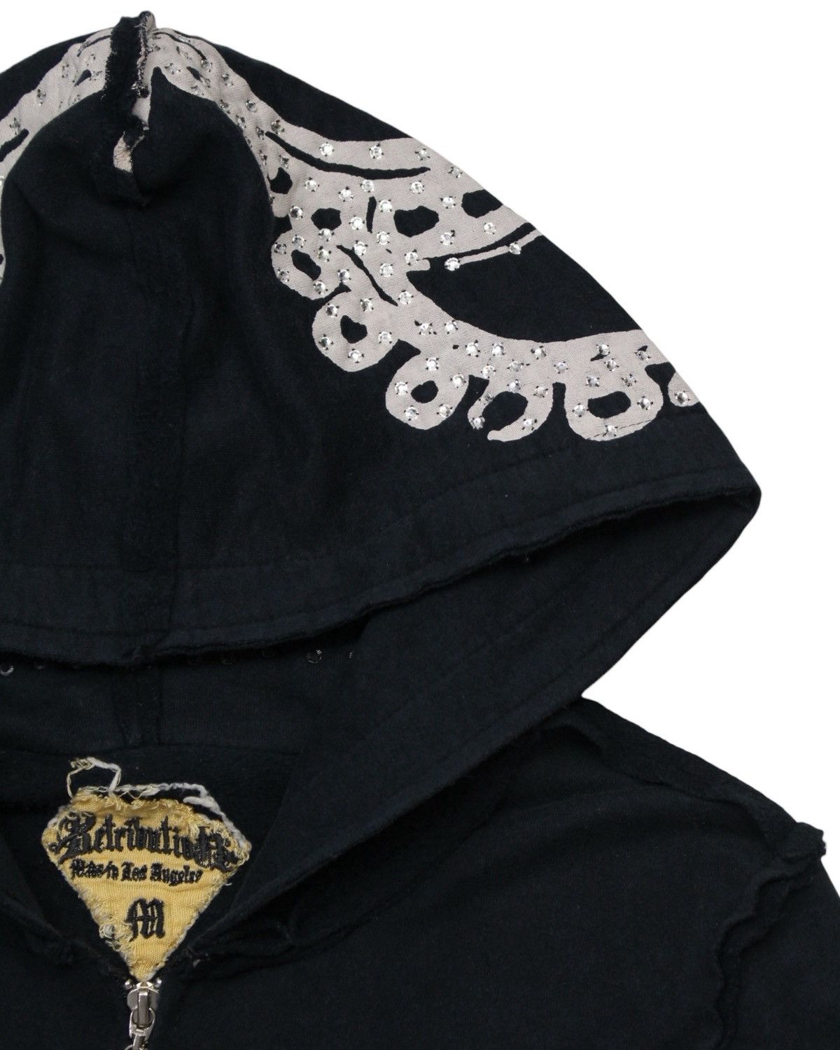 If Six Was Nine 2000S RETRIBUTION BY AFFLICTION – GUN RHINESTONE ZIP HOODIE Size US M / EU 48-50 / 2 - 3 Thumbnail