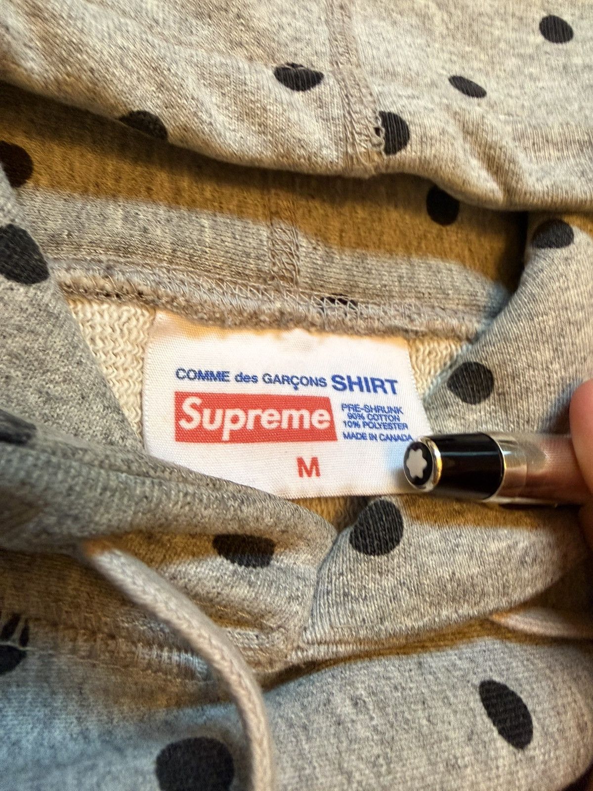 Comme des Garcons SHIRT × Supreme Supreme x Comme des Garçons SS12 Polka Dot Hoodie Size US M / EU 48-50 / 2 - 4 Thumbnail