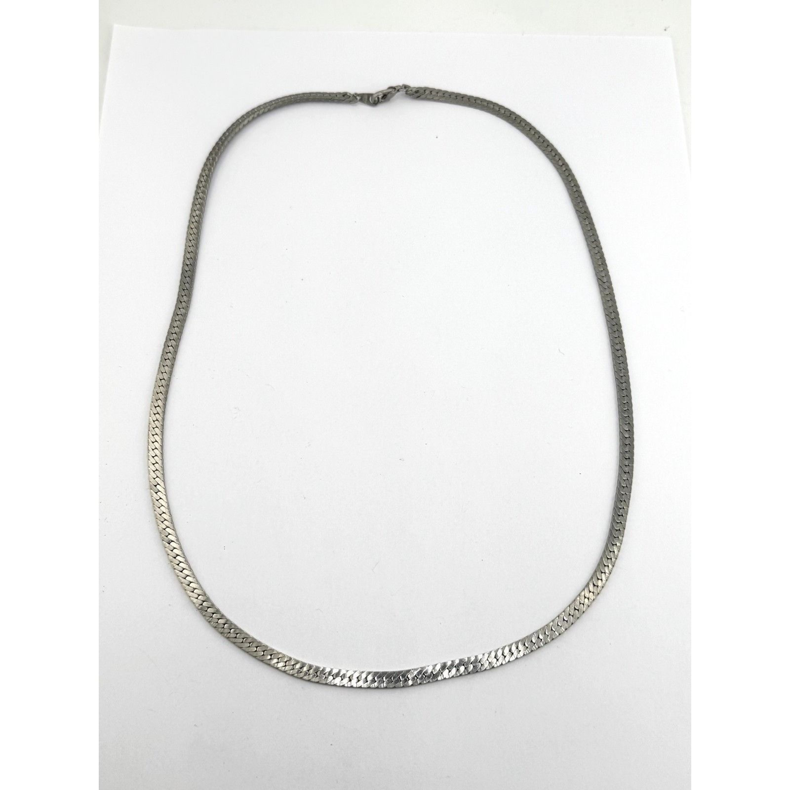 Vintage Vintage silver tone 14k GP herringbone chain necklace Size ONE SIZE - 1 Thumbnail