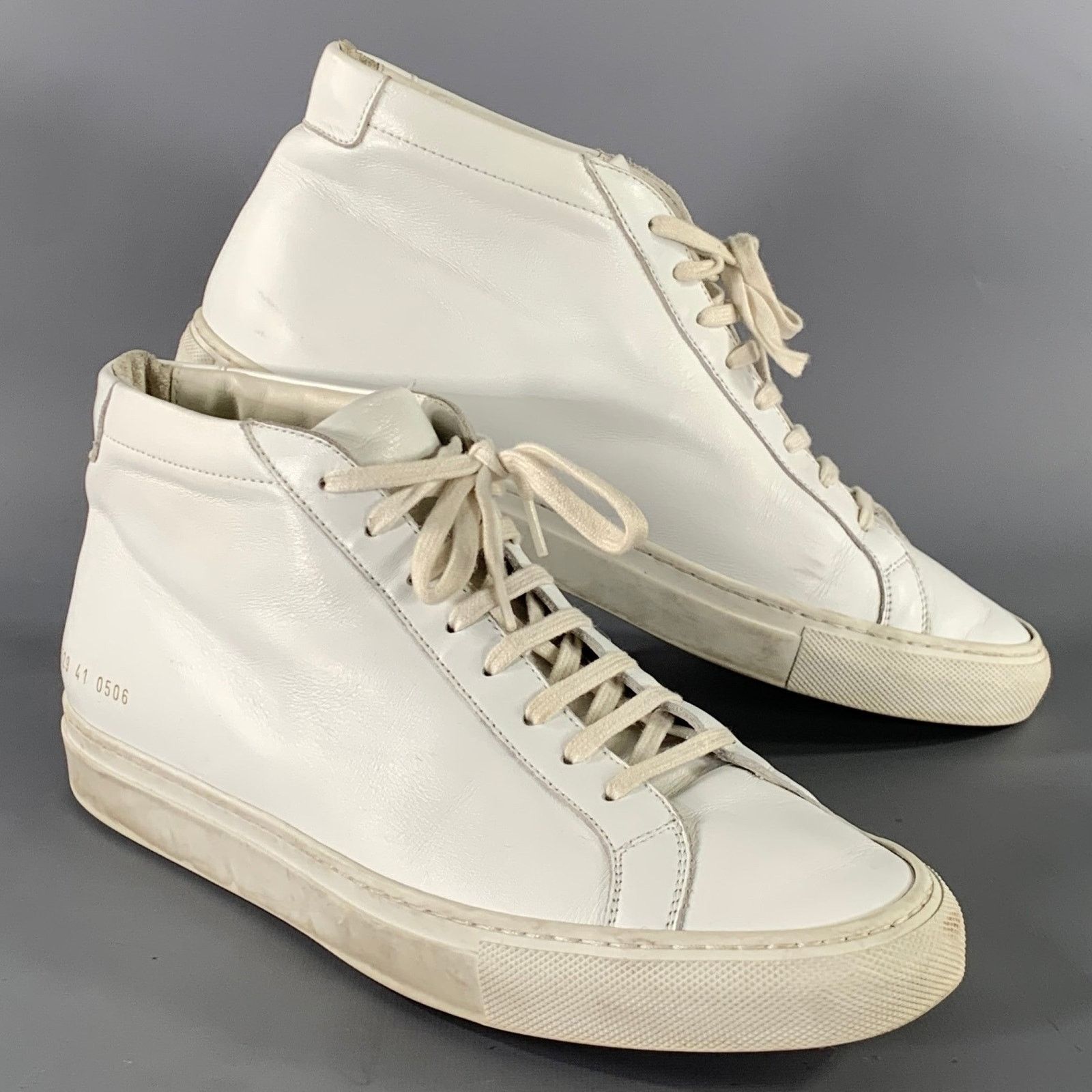 Common Projects COMMON PROJECTS Size 8 White Leather Lace Up Sneakers Size US 8 / EU 41 - 1 Thumbnail