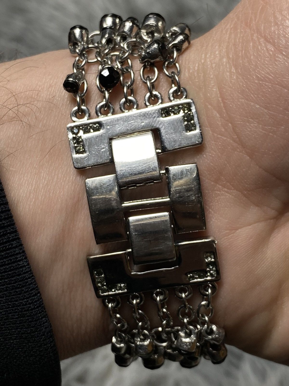 Japanese Brand × Jewelry × Vintage White Black House Market Bracelet Watch Japanese Brand Size ONE SIZE - 15 Thumbnail