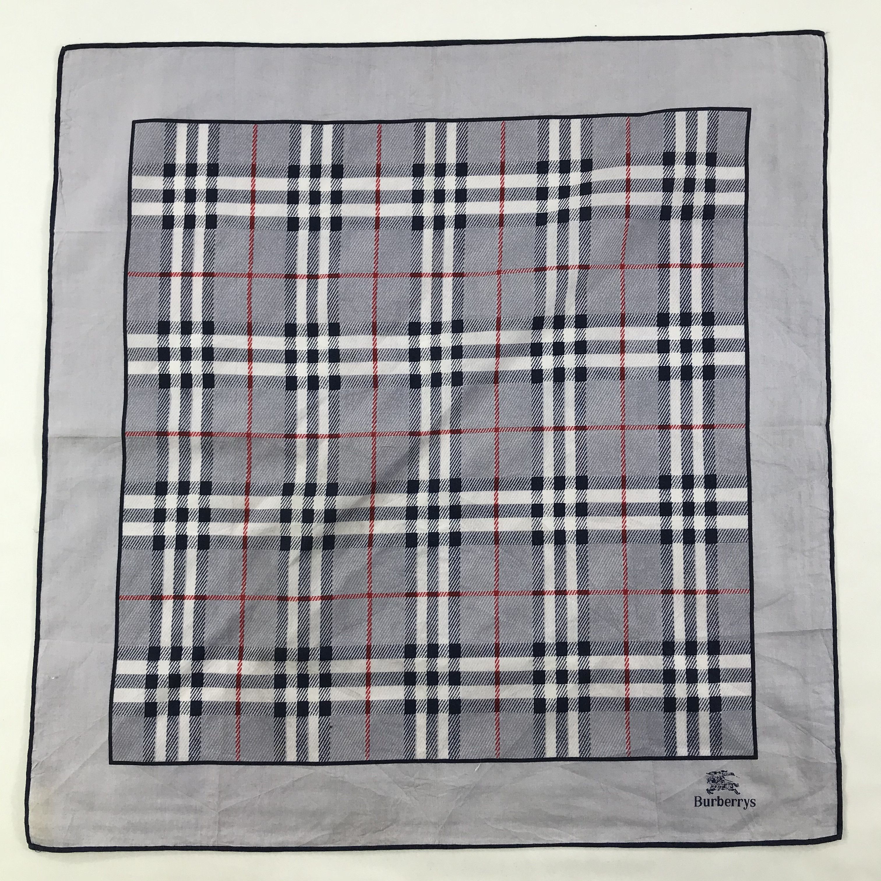 Burberry × Vintage Burberry Bandana / Handkerchief / Neckerchief - S1375 Size ONE SIZE - 1 Thumbnail