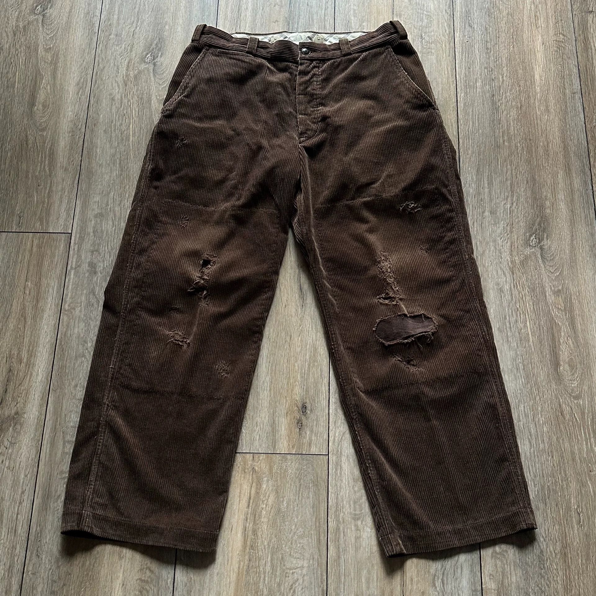 Old Joe OLD JOE Distressed Corduroy Pants Size US 32 / EU 48 - 1 Thumbnail