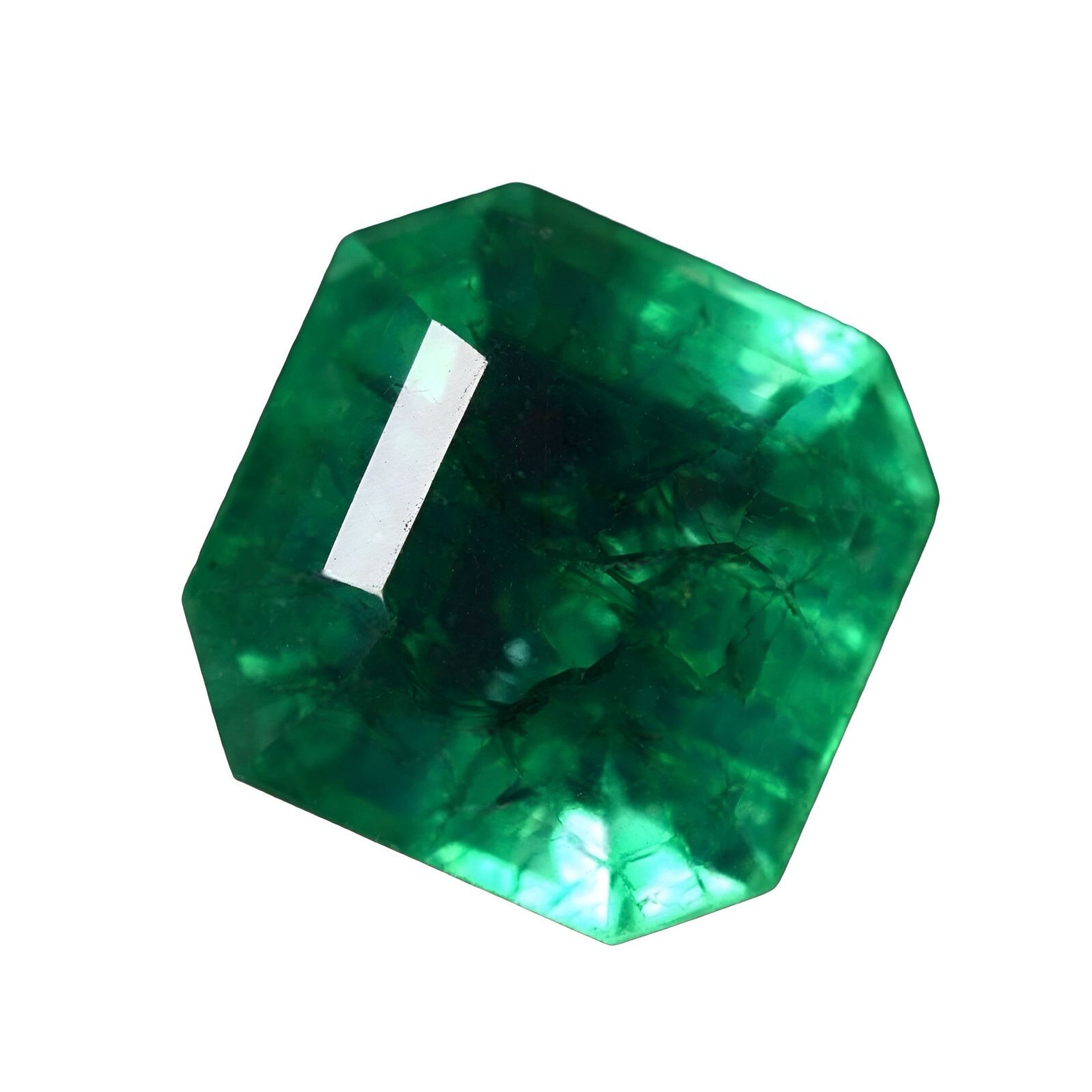The Unbranded Brand 9CT Natural Emerald Loose Gemstone | Square Cut | Certified Size ONE SIZE - 3 Thumbnail