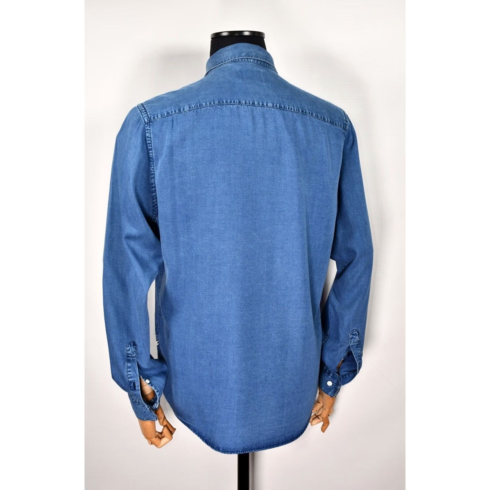 NN07 NN07 Falk Denim Look Shirt Indigo Tencel Slim Fit Men's XL NN07 Shirt Denim Indigo Slim Fit XL Men Casual Button-Up Size US XL / EU 56 / 4 - 4 Thumbnail