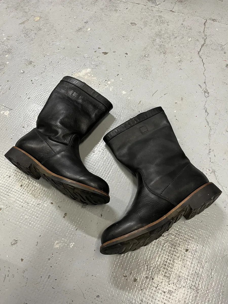 Dirk Bikkembergs 2000s Dirk Bikkembergs Black Ankle Leather Boots Size US 8 / IT 38 - 3 Thumbnail