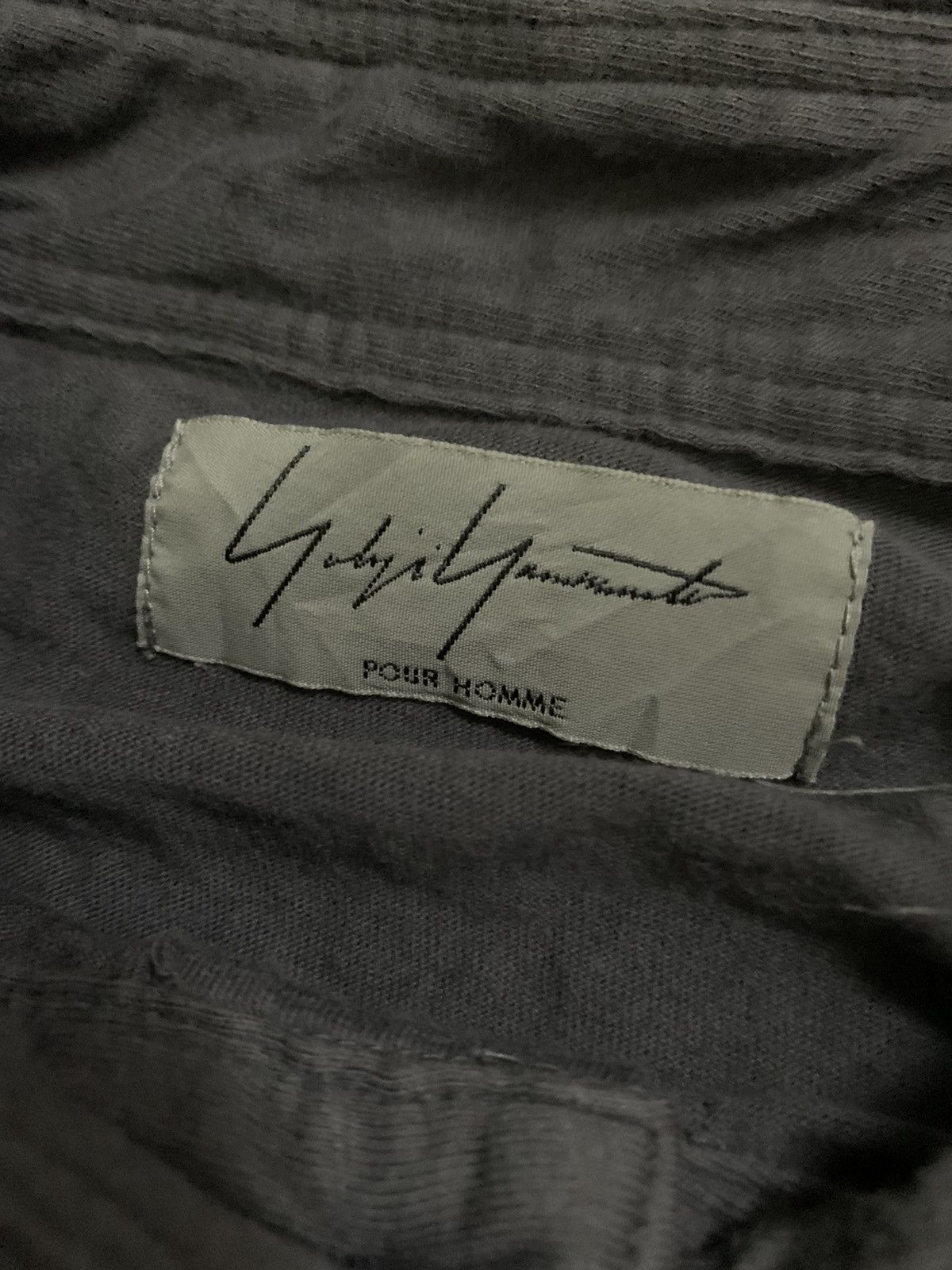 Yohji Yamamoto 💥Vintage Yohji Yamamoto Signature Pour Homme Shirt Size US L / EU 52-54 / 3 - 5 Thumbnail