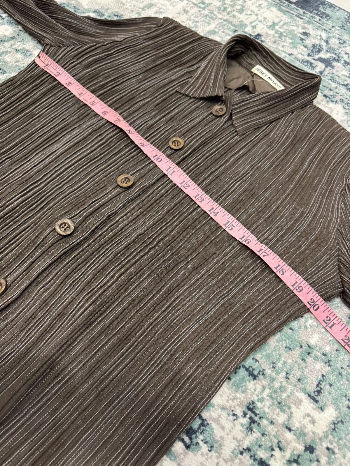 Issey Miyake VINTAGE 1980s ISSEY MIYAKE PLEATED SHIRT UNIQUE PATTERN Size US M / EU 48-50 / 2 - 7 Thumbnail