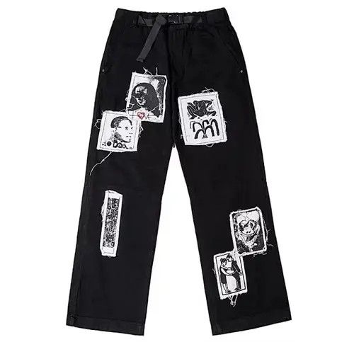 Japanese Brand × Vintage japanese style punk jeans with patches Size US 32 / EU 48 - 1 Thumbnail