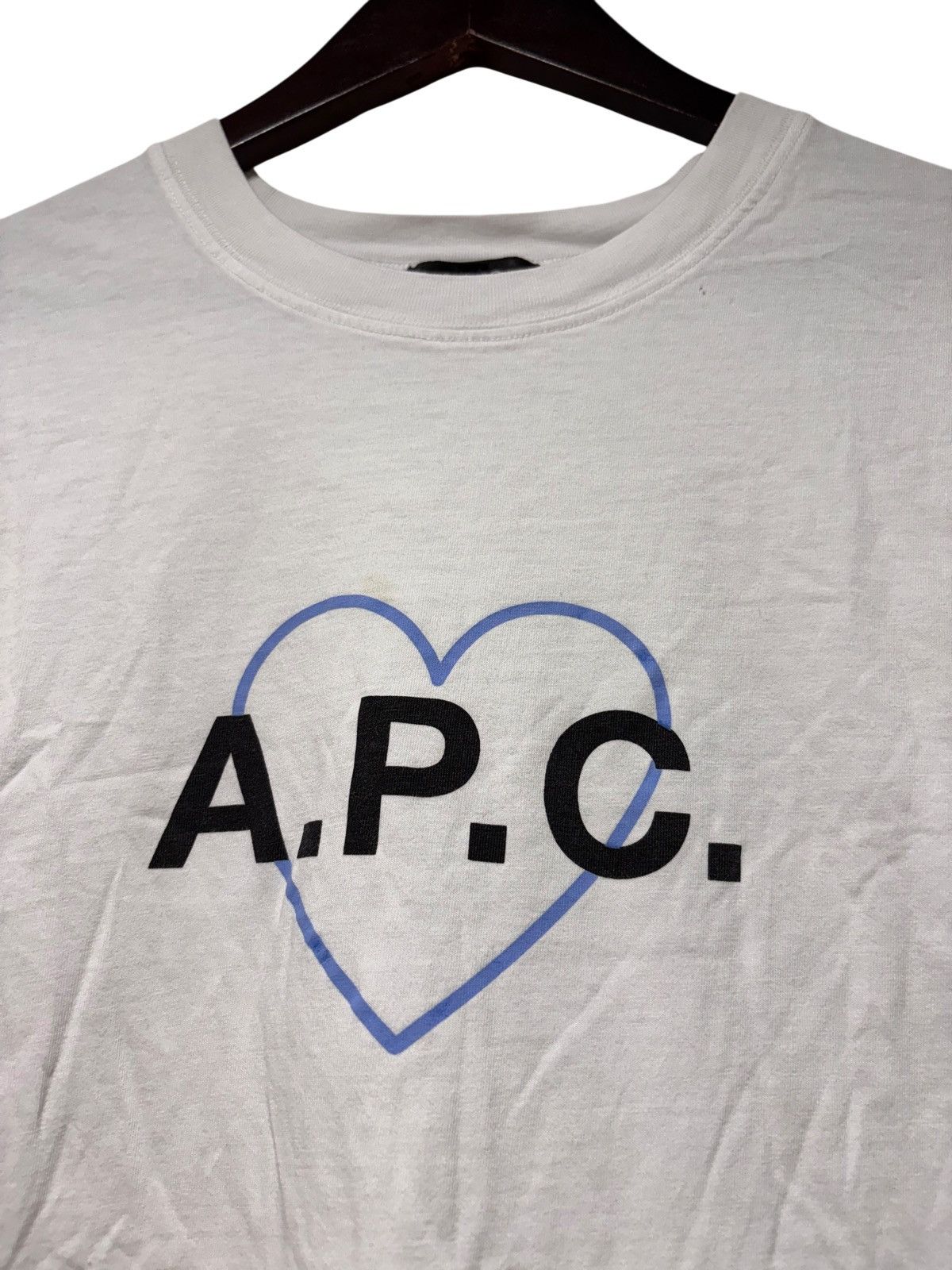 A.P.C. A.P.C. Mens Billy Heart Logo T Shirt Size Medium Size US M / EU 48-50 / 2 - 2 Thumbnail