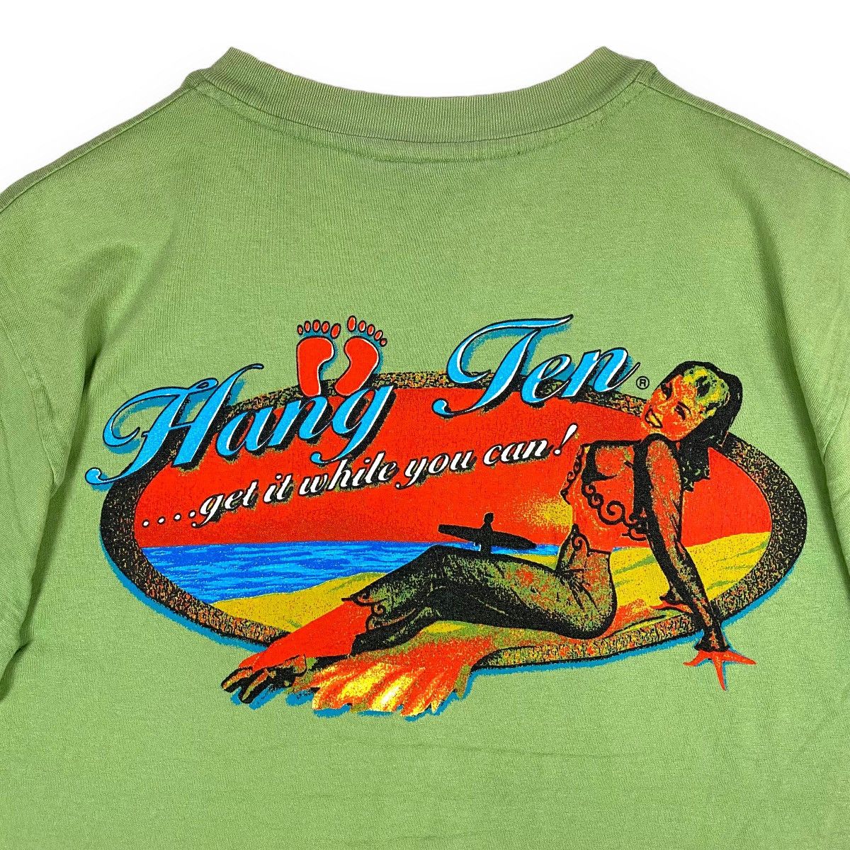 Hang Ten VINTAGE HANG TEN SURFING GET IT WHILE YOU CAN HAWAIIAN TEE Size US M / EU 48-50 / 2 - 2 Thumbnail