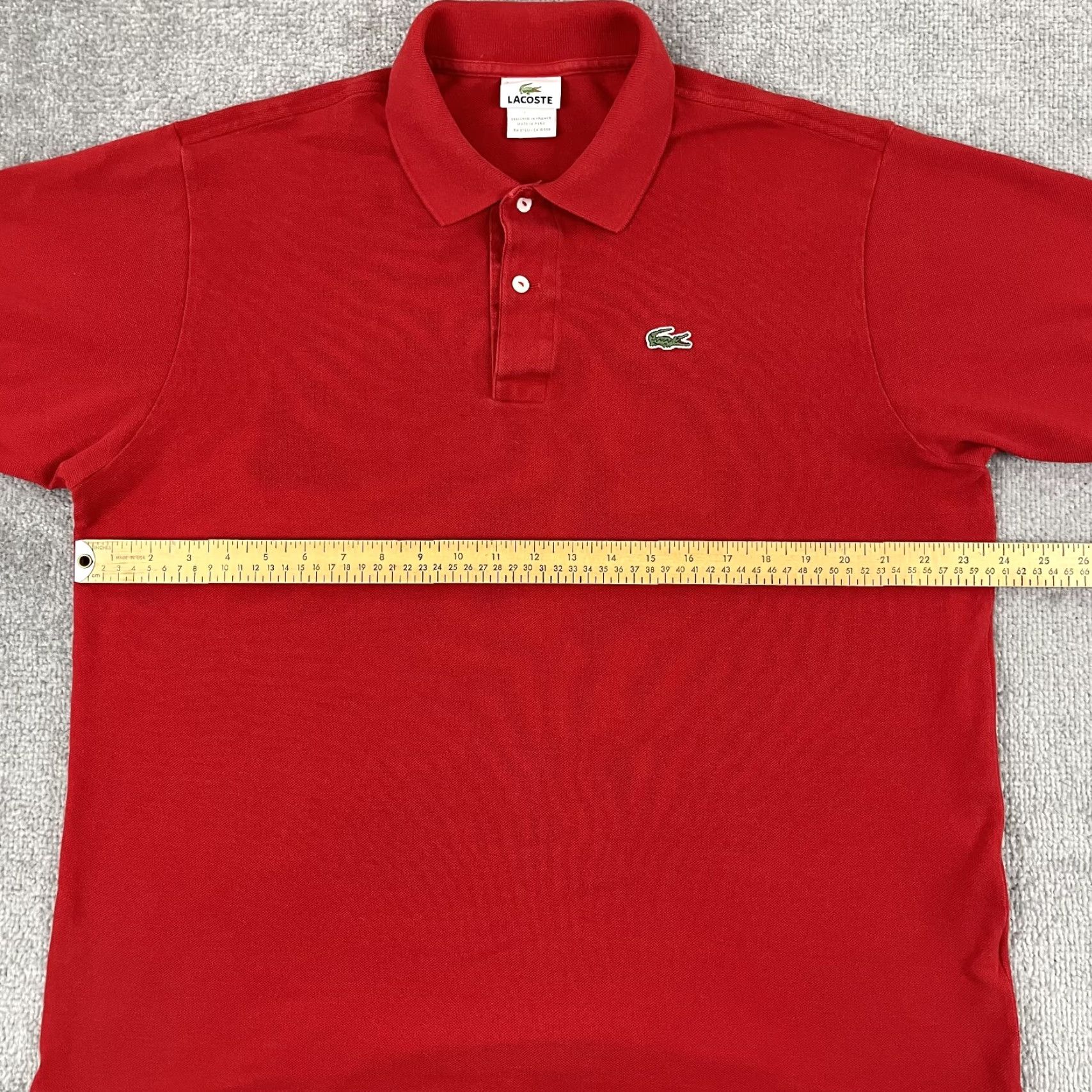 Lacoste Lacoste Polo Shirt Mens XL Size 7 Extra Large Preppy Short Sleeve Red 100% Cotton Logo Croc Classic Fit Golf Tennis Size US XL / EU 56 / 4 - 5 Thumbnail