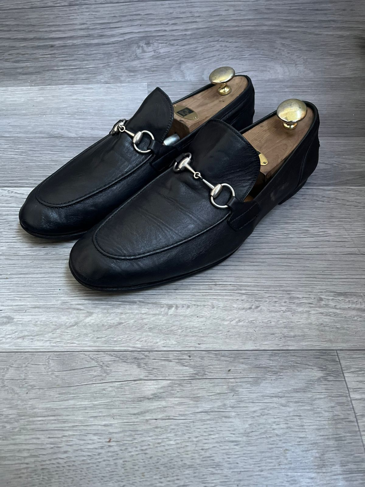 Gucci Gucci Horsebit Jordan Black Leather Loafers UK 9 Size US 10 / EU 43 - 2 Thumbnail