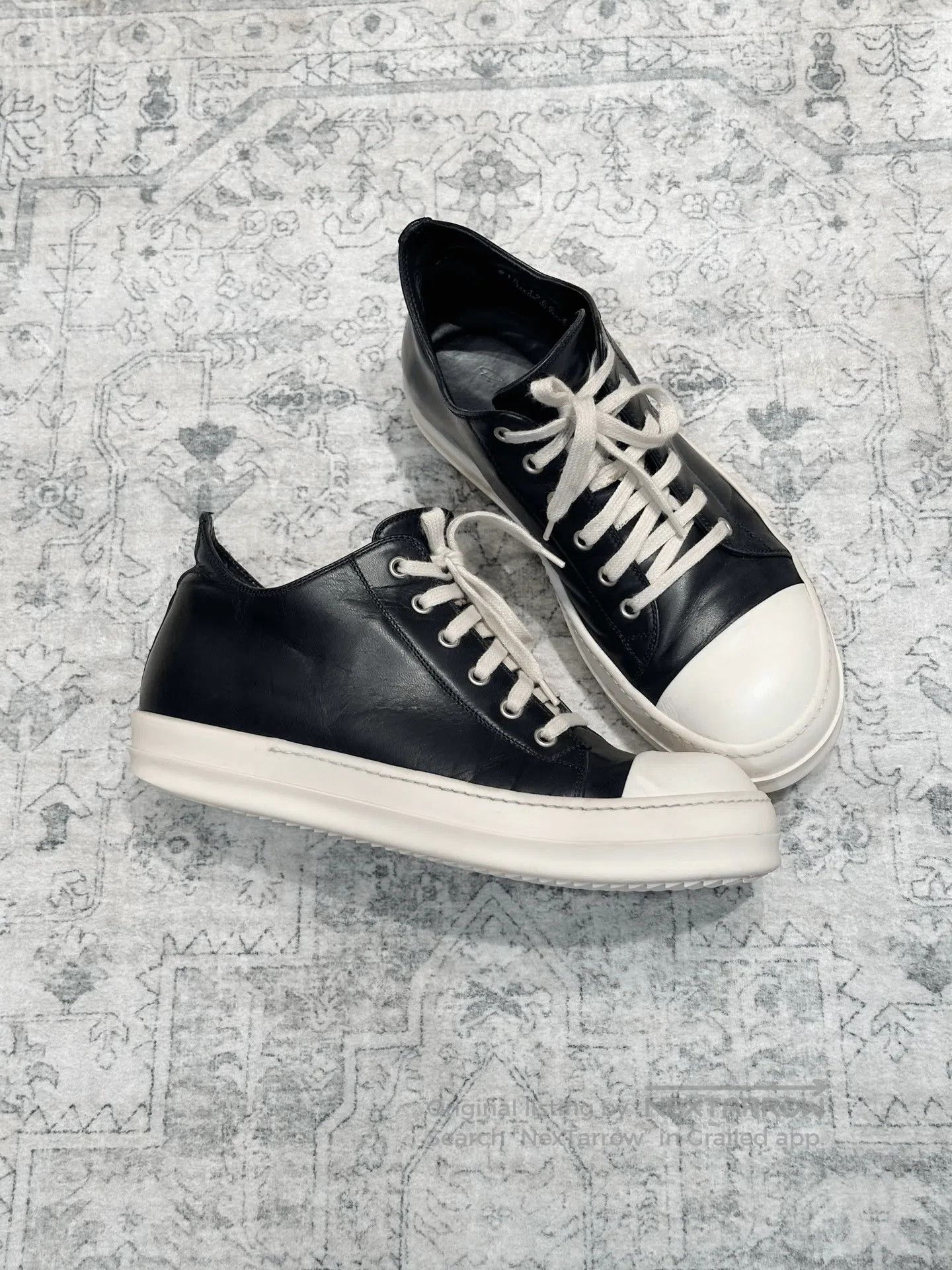 Rick Owens Rick Owens Main Line Leather Low-Top. Size US 8.5 / EU 41-42 - 4 Thumbnail